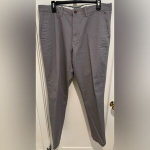 J Crew Straight Flex Gray Khaki Chino Pants Mens Size 36x32